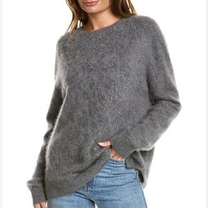 AllSaints Rebel Cashmere Crewneck Sweater Grey Marl Relaxed Fit Sz S